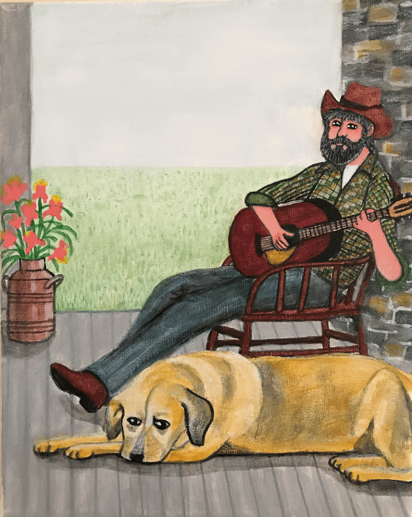 Guitar Man & Dog