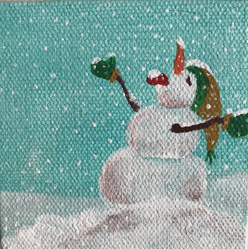 Snowman Eating Snowflakes